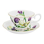 Набор чашек с блюдцами Тюльпаны 0,18 л, 2 шт