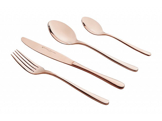 Набор столовых приборов Leveson, цвет меди, 6 персон, 24 предмета