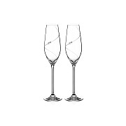Набор бокалов для шампанского Силуэт Diamante 210 мл 2 шт