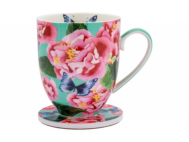 Кружка с подставкой Камелии, 0,4 л