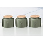 Банка для сыпучих продуктов Indulgence 600 мл, 3 шт серо-зеленая