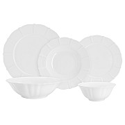 Сервиз обеденный Lotus white на 6 персон 21 предмет белый