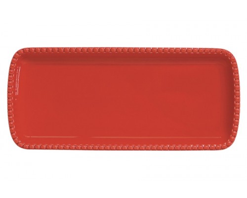 Блюдо прямоугольное Tiffany Easy Life красное 36х16 см