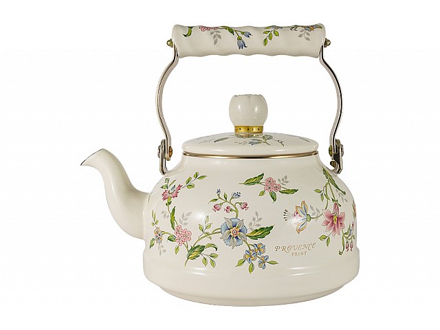 Чайник Цветы Provence 2,3 л молочный