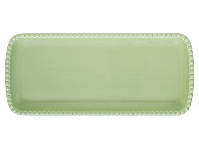 Блюдо прямоугольное Tiffany Easy Life зелёное 36х16 см