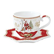 Чашка с блюдцем Новогодние сувениры Easy Life 0,25 л