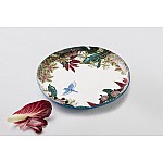 Блюдо Цветы и птица Reminisce 36 см круглое белое