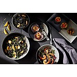 Блюдо Umi 27х16 см черно-серое прямоугольное