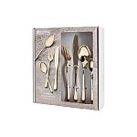 Набор столовых приборов Leveson, цвет шампанского, 6 персон, 24 предмета