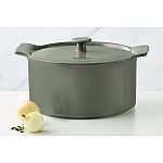 Кастрюля Indulgence 3 л с крышкой серо-зеленая