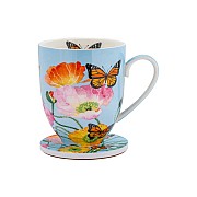 Кружка с подставкой Маки, 0,4 л