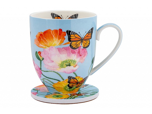 Кружка с подставкой Маки, 0,4 л