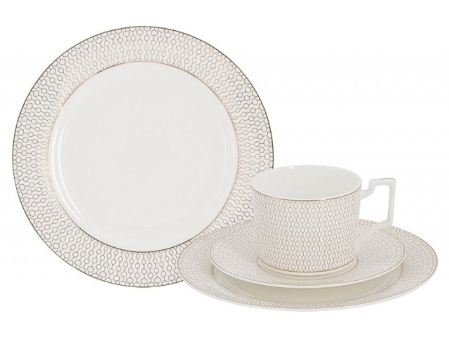 Чайный сервиз Ноктюрн Anna Lafarg Emily на 12 персон 40 предметов