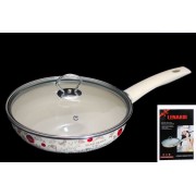 Сковородка с крышкой 26см Lenardi Птичий дворик
