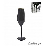 Набор фужеров Lenardi Ice черный 450 мл 6 шт