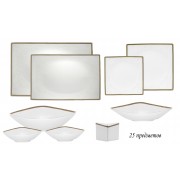 Обеденный сервиз Lenardi Galaxy gold на 6 персон 25 предметов