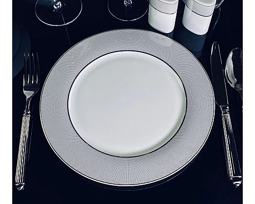 Набор из 6 тарелок 27 см Lenardi Серебряная симфония