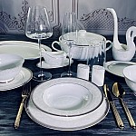 Обеденный сервиз Lenardi Серый шелк на 6 персон 30 предметов