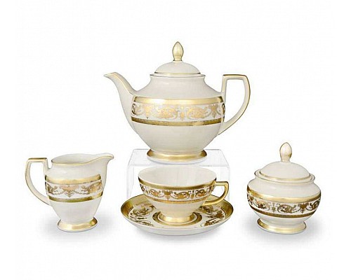 Чайный сервиз Falkenporzellan Imperial Creme Gold на 6 персон 23 предмета Чайный сервиз Falkenporzellan Imperial Creme Gold на 6 персон 23 предмета