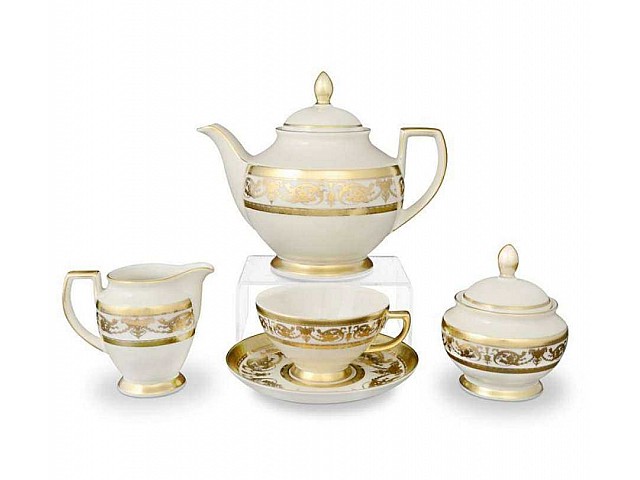 Чайный сервиз Falkenporzellan Imperial Creme Gold на 6 персон 23 предмета