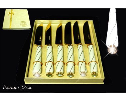 Нобор из 6 ножей Lenardi Kristal de lux,длинна 22см