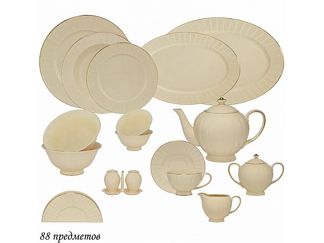Столово-чайный сервиз на 12 персон 88 предметов Marzipan Lenardi