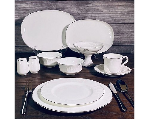 Обеденный сервиз Maria Silver Lenardi на 12 персон 96 предметов 