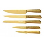 Набор золотых ножей Style Lenardi 5 предметов на подставке