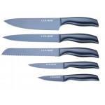 Набор синих ножей Style Lenardi 5 предметов на подставке