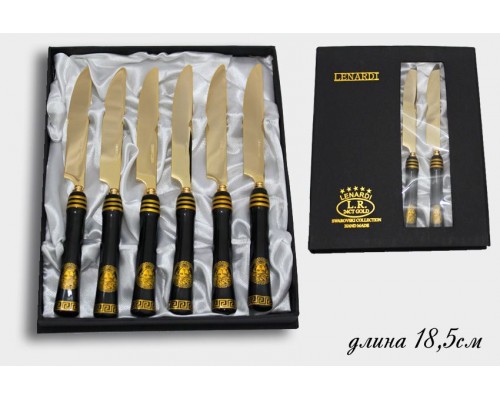 Набор из 6 дессернтных ножей Lenardi Kristal de lux