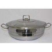 Кастрюля низкая с крышкой Lenardi 38х15см 17л