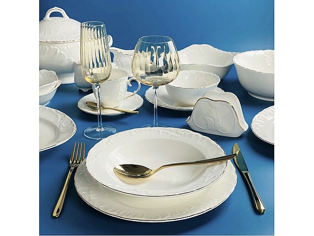 Столово-чайный сервиз на 6 персон 60 предметов Аврора золото