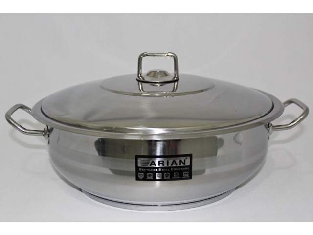 Кастрюля низкая с крышкой Lenardi 45х20см 32л