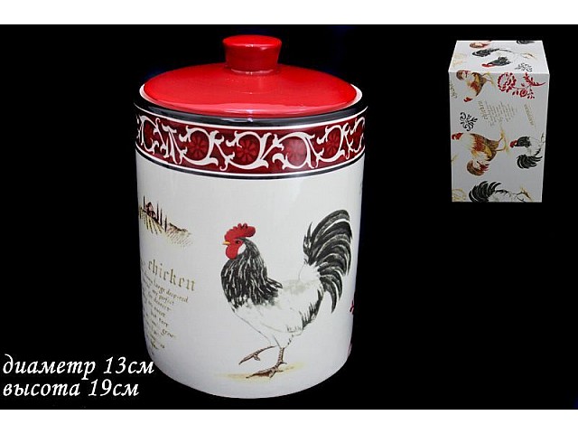 Банка 19см с крышкой Lenardi Итальянский петух