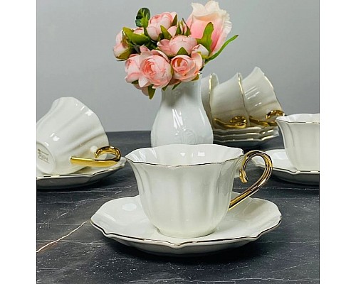 Кофейный набор Камелия Lenardi на 6 персон 12 предметов