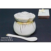 Солонка с ложкой Lenardi Королевская роза