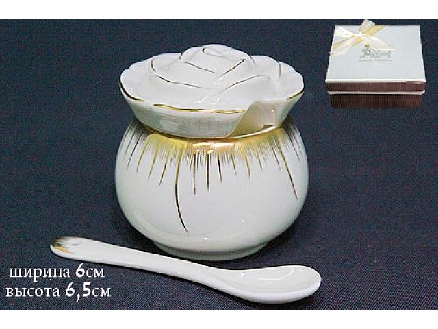 Солонка с ложкой Lenardi Королевская роза