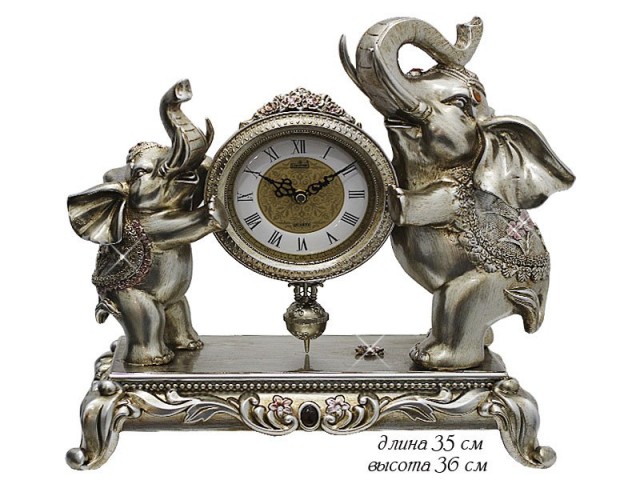 Часы Lenardi настольные Слоны