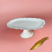 Овальное блюдо 35 см Агата Lenardi на ножке