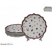 Набор 6 тарелок Новогодний Lenardi 18 см