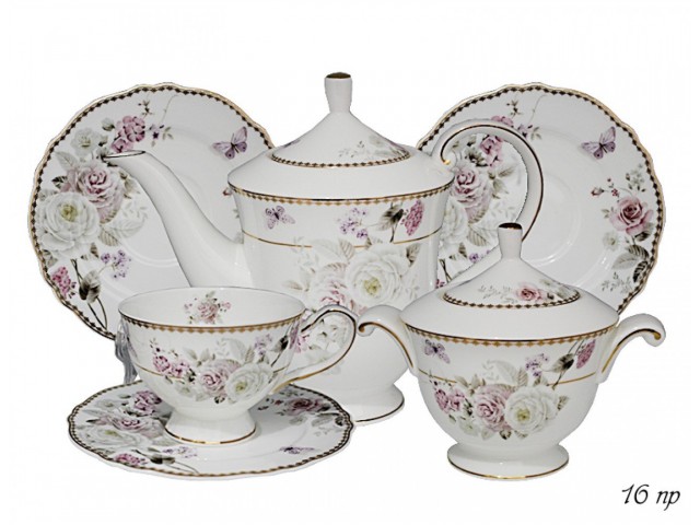 Чайный сервиз Пионы Lenardi на 6 персон 16 предметов