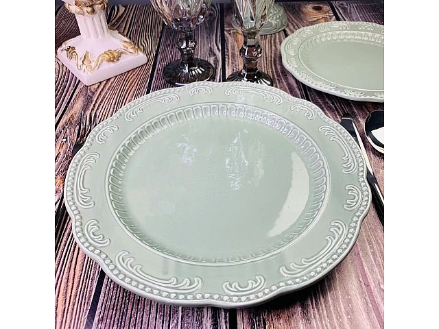 Набор 6 тарелок Бавария Lenardi серый 26 см