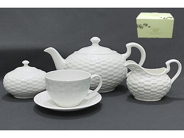 Чайный сервиз Lenardi белый на 6 персон