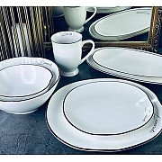 Обеденный сервиз Lenardi Матовый белый на 6 персон 30 предметов