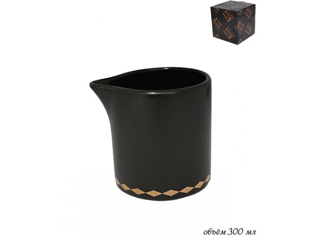 Молочник Lenardi Tekito черный 300 мл