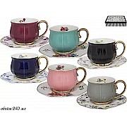 Чайный набор Lenardi Нежность разноцветный 240 мл 12 предметов