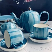 Чайный сервиз Lenardi Мадейра синий 16 предметов 250 мл