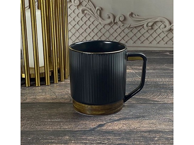 Кружка 420 мл Wood Lenardi черная Кружка 420 мл Wood Lenardi черная