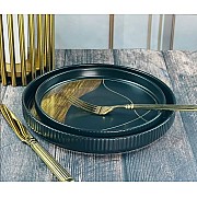 Тарелка 20 см Wood Lenardi черный