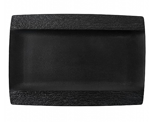 Прямоугольное блюдо 36 см Эфиопия Lenardi черное